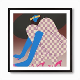 Strike A Pose Square Art Print