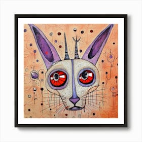 Abstract Artic Hare 3 Art Print