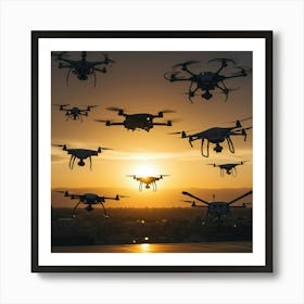 Drones In The Sky Art Print