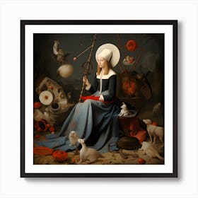 Virgin And The Demons Art Print