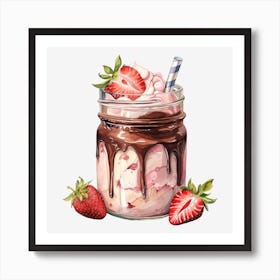 Strawberry Milkshake 34 Art Print