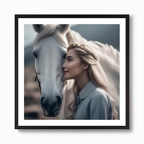 White Horse 2 Art Print