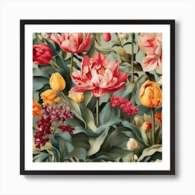 Floral Wallpaper Art Print