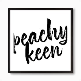 Peachy Keen Square Art Print