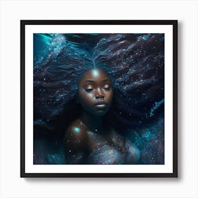 Underwater Woman Art Print