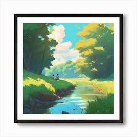 River In The Woods 6 Art Print