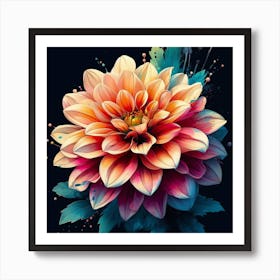 Dahlia Flower 1 Art Print