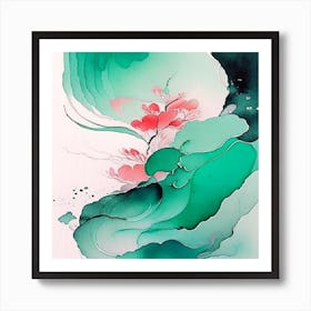 Chinese Flower Painting Art Print