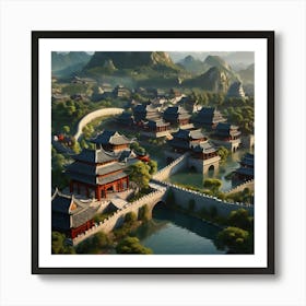 Chinese Village 8 Art Print