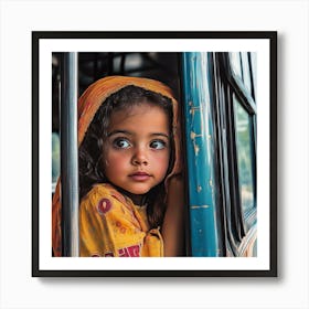 Little Girl In A Bus Art Print