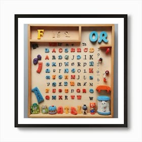 Alphabet Board Art Print