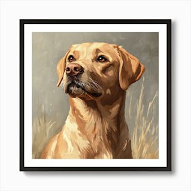 Labrador Retriever Calm Oil Painting 11 Art Print