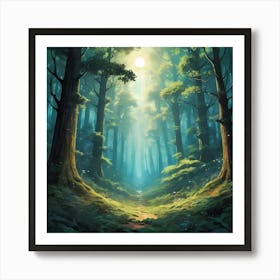 Deep in the Forest Art Print