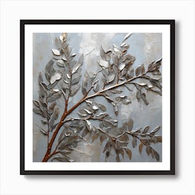 Silver eucalyptus branch 3 Art Print