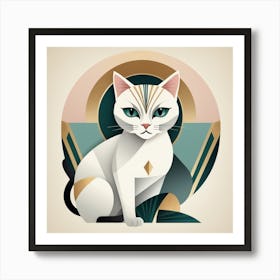 Cat Deco Art Print