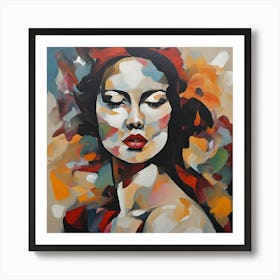 Woman'S Face 1 Art Print