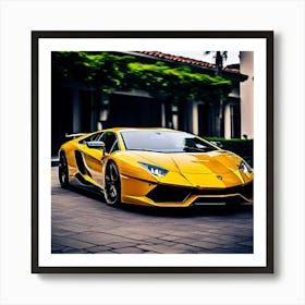 Lamborghini Car Automobile Vehicle Automotive Italian Brand Logo Iconic Luxury Performance Art Print