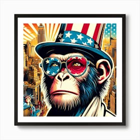 Monkey In A Hat Art Print