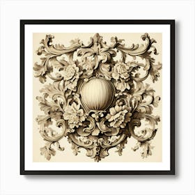 Vintage Fine Lines Historical Details Nostalgia Engraving Classic Aged Retro Intricate O (2) Art Print