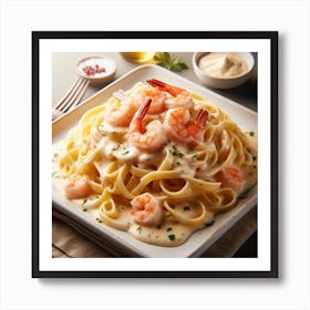 Pasta With Shrimp 1 Art Print