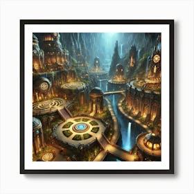 A Breathtaking View Of Underground Cities Art Print