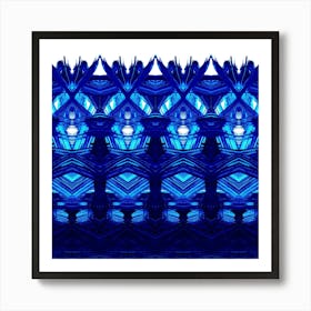 Abstract Blue Pattern 2 Art Print