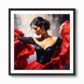 Flamenco Dancer 1 Art Print