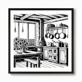 Country Kitchen 1 Art Print