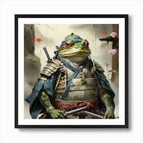 Frog Samurai Matsumoto Hoji Inspired Japanese 1 Art Print 3 Art Print