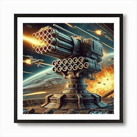 Rapid Fire Weapon Nova Class Assault Ship Converted Art Print