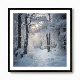  Nature Picture With Snow In Winter - Poster