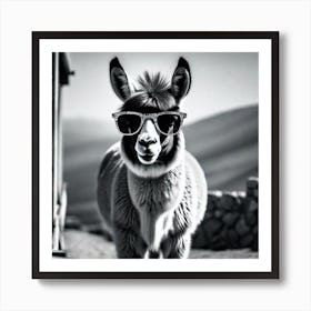 Llama In Sunglasses 7 Art Print