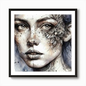 Woman'S Face 7 Art Print