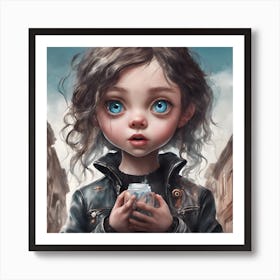 Little Girl With Blue Eyes Art Print