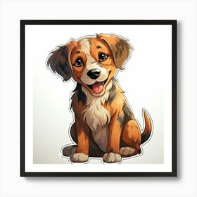 Puppy Sticker Art Print