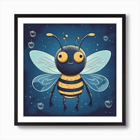 Cartoon Bee Art Print