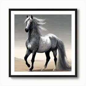 Horse In The Desert 1 Art Print