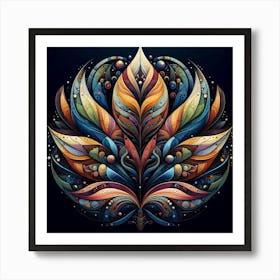 Symmetric Leaf Art Print