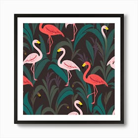 Flamingos 2 Art Print