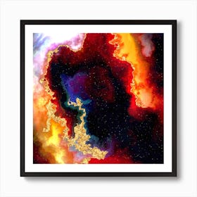 100 Nebulas in Space with Stars Abstract n.070 Art Print