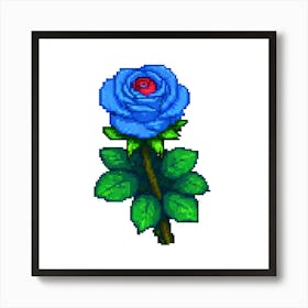 Pixel Rose 11 Art Print