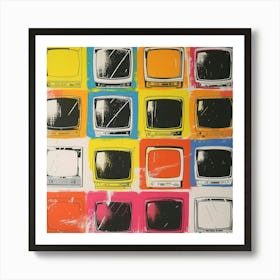 Televisions Pop Art 4 Art Print