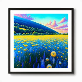 Field Of Dandelions Art Print