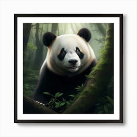 Panda Woodland Realm Art Print