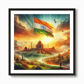 Indian Flag 3 Art Print