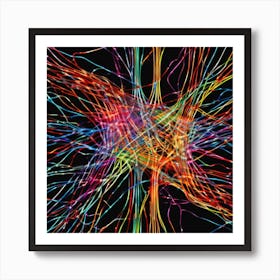 Abstract Of Colorful Lines 1 Art Print