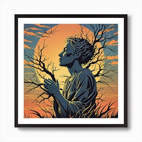 Woman Praying Art Print