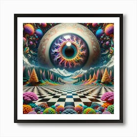 Psychedelic Eye Check out Obscure.ai on insta and Facebook! 2 Art Print