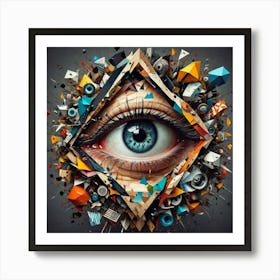 Society And Politics Mix Them And Create An Abstract Art Greedy Anxiety Foolish Helpless Eye Backgro 2124007567(1) Art Print