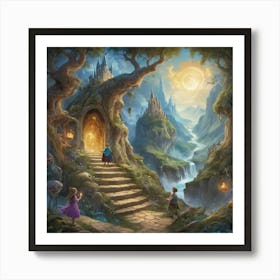 Fairytale Castle Art print paintings 1 Art Print